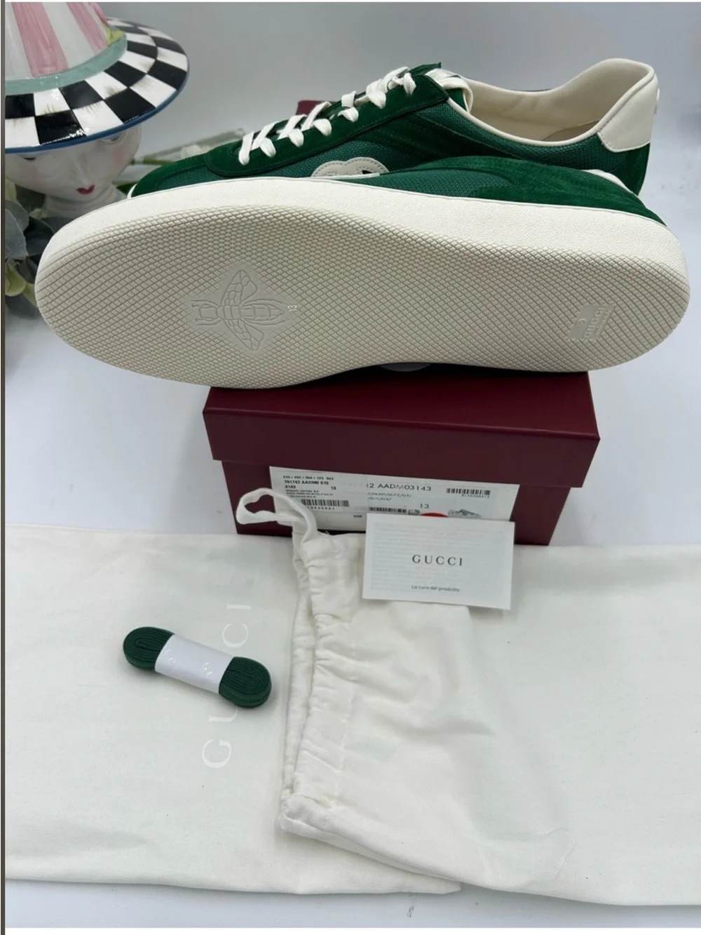 SOLD!!!! Men’s Gucci interlocking G suede/canvas sneakers size 13 Italy